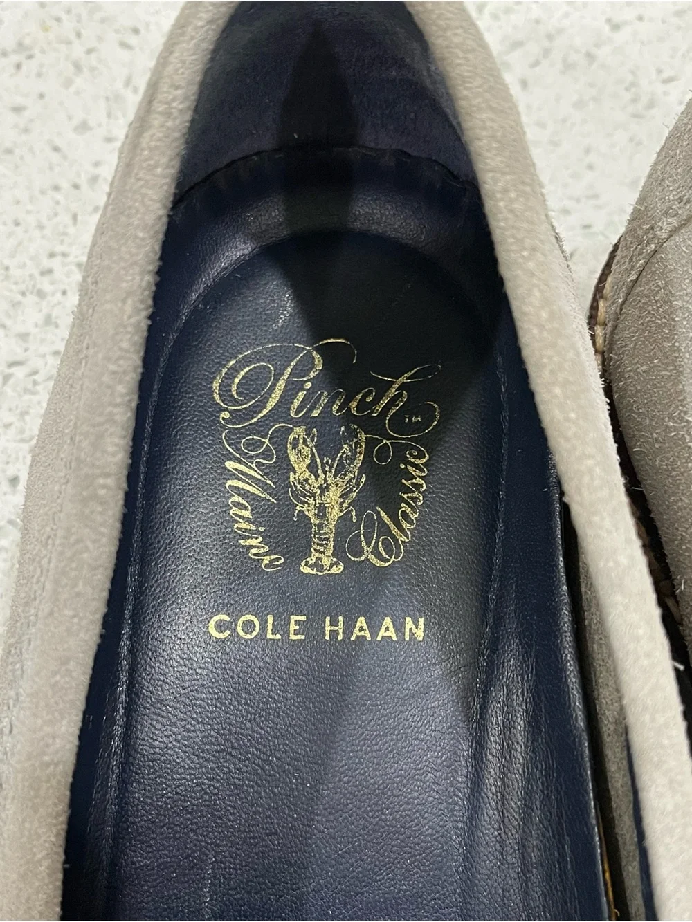 Cole Haan Pinch Maine Grey Suede Tasseled Loafers Men's Size 12 M Slip On Shoes